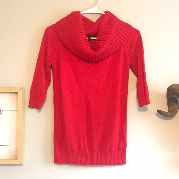 EXPRESS // red cowl neck sweater - Picture 1 of 4